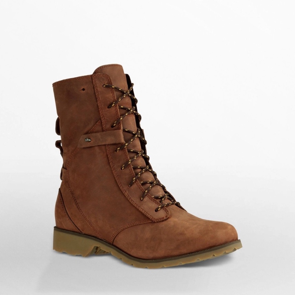 Teva 1013951 Brown Leather Delavina Ankle Boots Hiking Outdoor Women Size 9